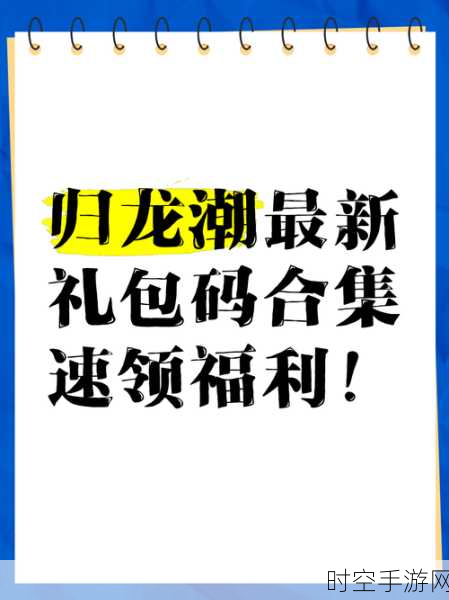 归龙潮2024，独家揭秘最新礼包兑换码与获取攻略