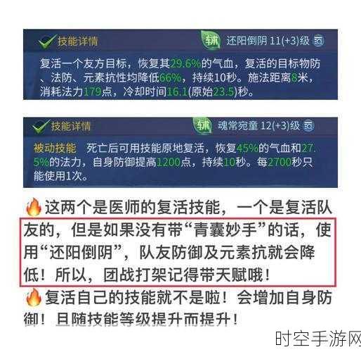 倩女幽魂手游医师技能点优化指南，解锁极致治疗效果的秘籍