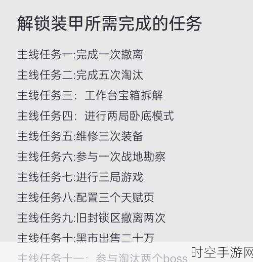 和平精英地铁逃生装甲任务全解析，赢取限量版皮肤攻略揭秘！