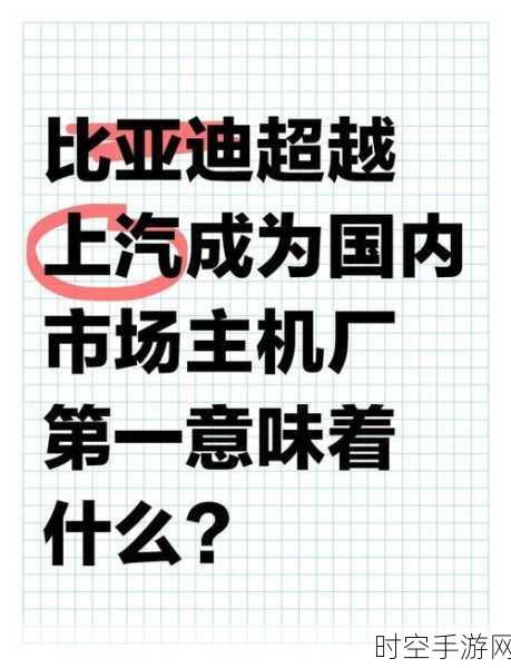 手游圈震撼！比亚迪逆袭登顶，终结上汽18连冠霸业